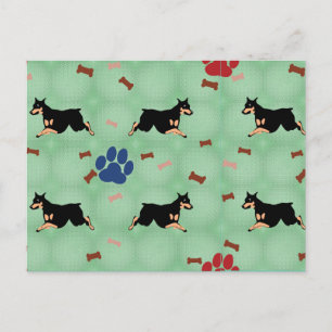 Leaping Doberman Postcard