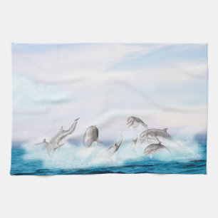 Leaping Dolphins Kitchen Towel