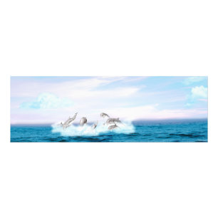 Leaping Dolphins Photo Print