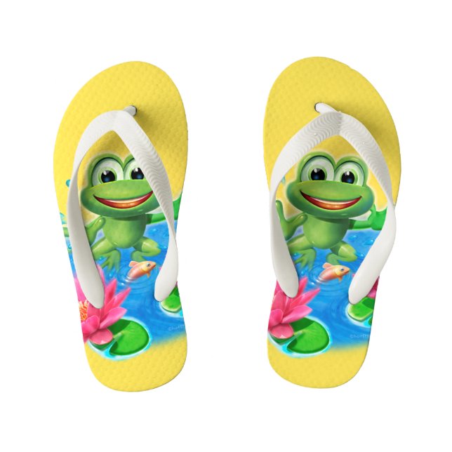 Leaping Frog colourful holiday kids Flip Flop (Footbed)