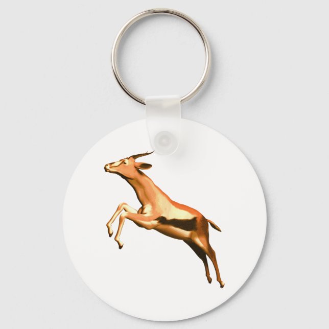 Leaping Gazelle Keychain (Front)