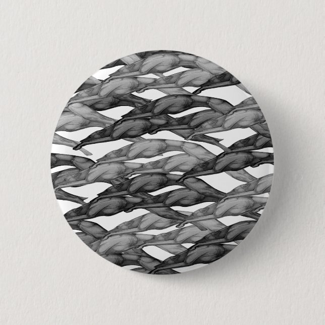 Leaping Greyhounds 2 Inch Round Button (Front)