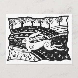 Leaping Hare Postcard