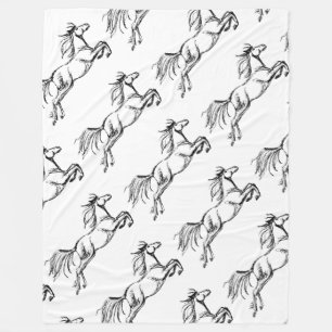 Leaping Horse Fleece Blanket