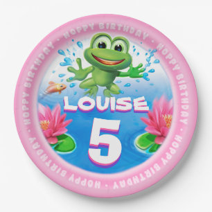 Leaping Hot Frog paper party plate 9 inch