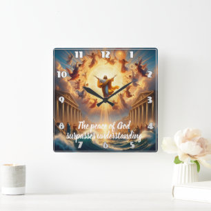 Leaping Into Dreams Square Wall Clock