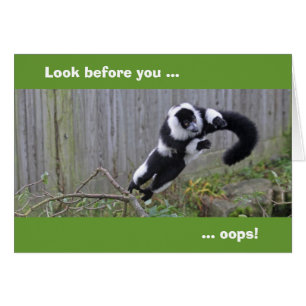 Leaping lemur card