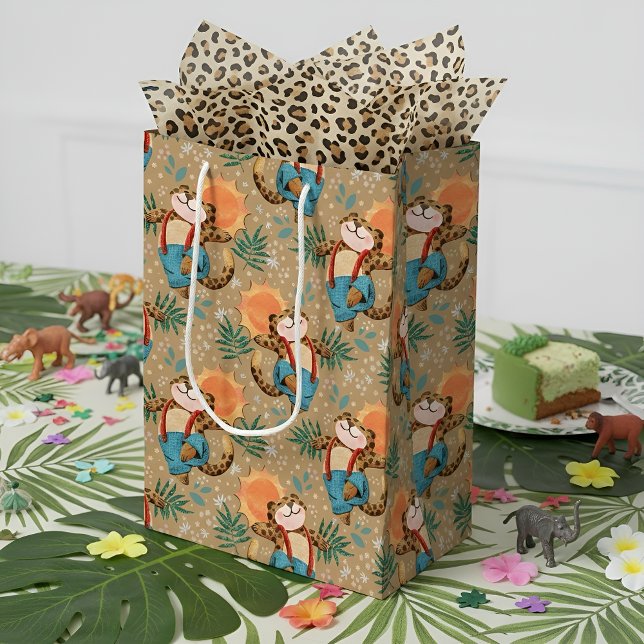 Leaping Leopard   Medium Gift Bag (Creator Uploaded)