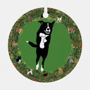 Leaping McNab 5 Christmas Metal Ornament