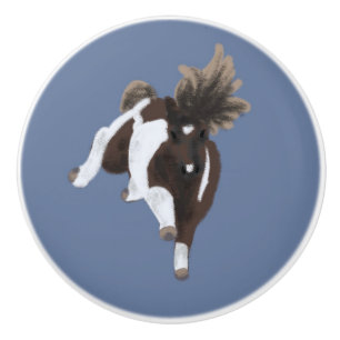 Leaping Pony Ceramic Knob