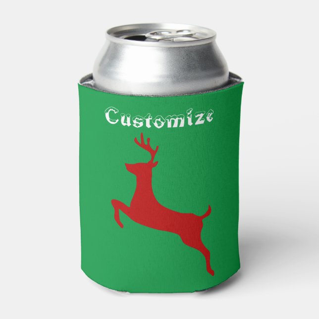 Leaping Red Deer Thunder_Cove Can Cooler (Can Front)