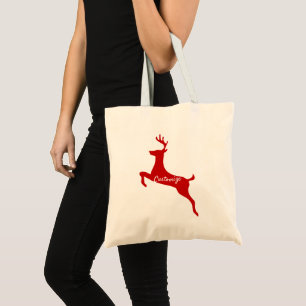 Leaping Red Deer Thunder_Cove Tote Bag