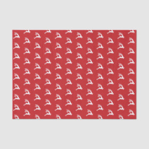 Leaping Reindeer Pattern Tissue Paper