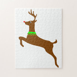 Leaping Rudolph The Red Nose Reindeer Jigsaw Puzzle