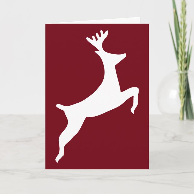 Leaping Stag Greeting Card (Front)