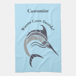 Leaping Swordfish Thunder_Cove Kitchen Towel