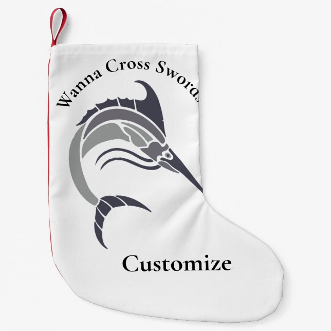 Leaping Swordfish Thunder_Cove Small Christmas Stocking (Front)