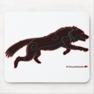 Leaping Wolf Logo (Dark) Mouse Pad