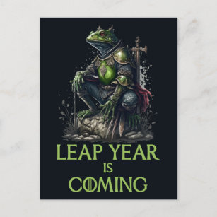 Lear Year Is Coming, Frog Warrior Postcard
