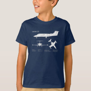 Learjet 23 - Airplane Blueprint Drawing Plans ABD T-Shirt