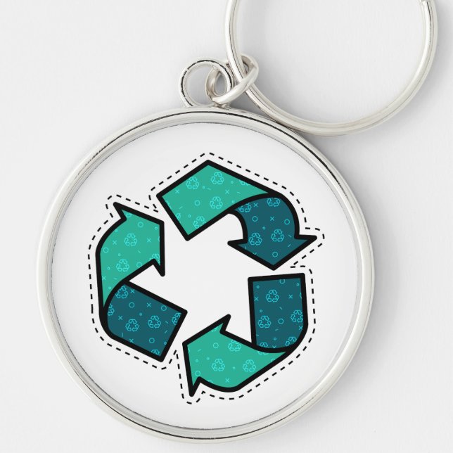 Learn About Recycling - Earth Day Keychain (Front)