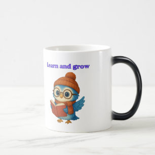 Learn and Grow – Cute Owl with Book Magic Mug