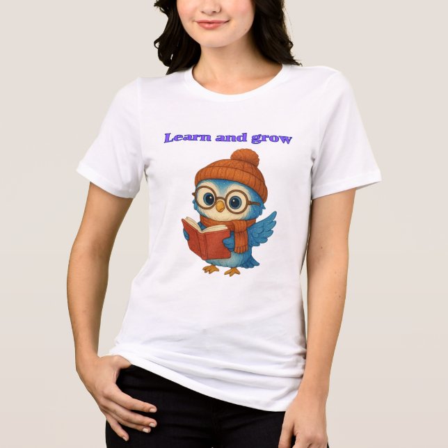 Learn and Grow – Motivational Tee (Front)