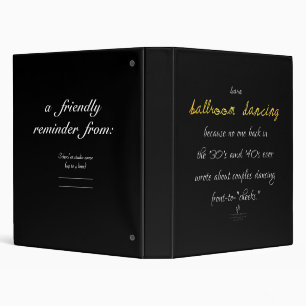 Learn Ballroom Dancing Golden Brass Binder