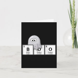 Learn Chemistry With Ghosts Teacher Boo Halloween Card