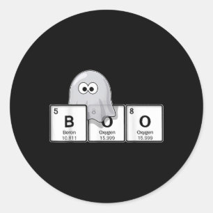 Learn Chemistry With Ghosts Teacher Boo Halloween  Classic Round Sticker