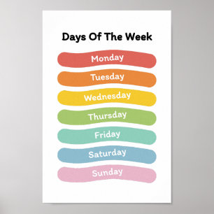 Learn Days of the Week Poster