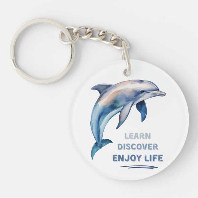 Learn Discover Enjoy Life Acrylic Keychain (Front)