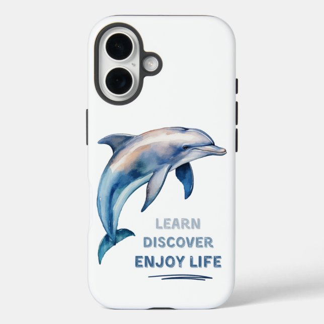 Learn Discover Enjoy Life iPhone 16 Case (Back)