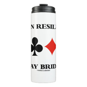 Learn Resilience Play Bridge Four Card Suits Thermal Tumbler