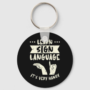 Learn Sign Language It's Very Handy ASL Awareness Keychain