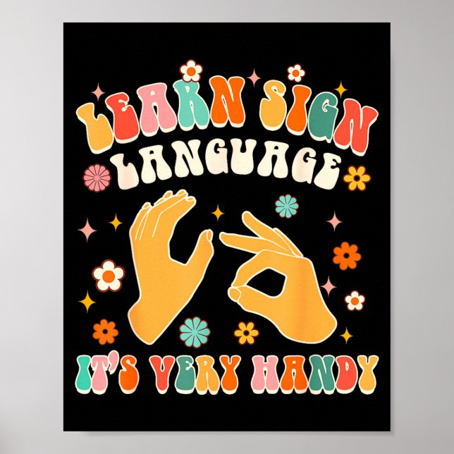 Learn Sign Language It's Very Handy Asl Teacher Gr (Front)