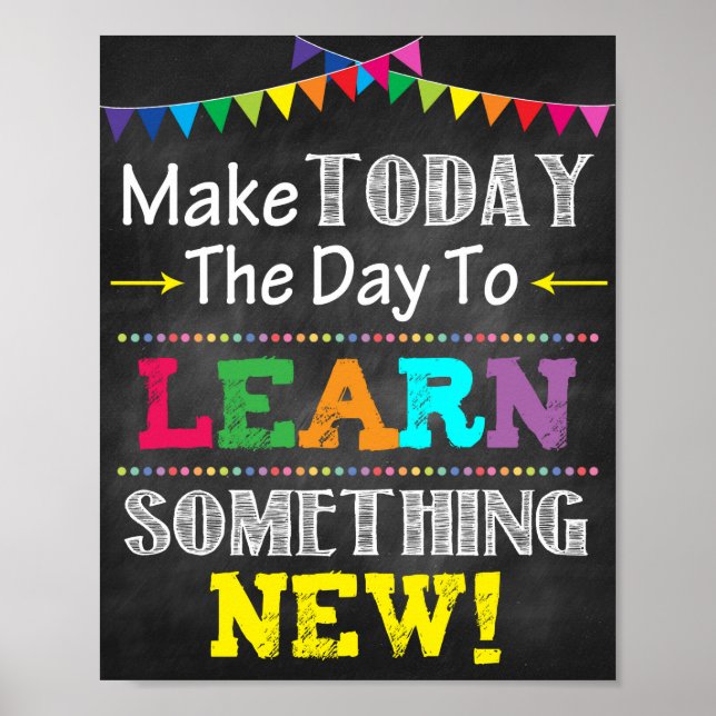 Learn Something New Printable Poster (Front)