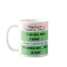 Learn the aussie lingo funny coffee mug