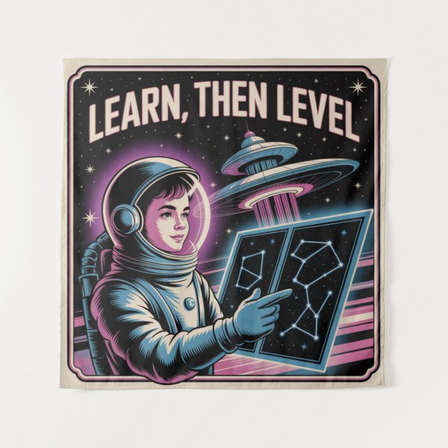 Learn, Then Level Tapestry (Front)