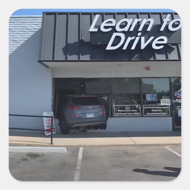 "Learn To Drive" Demotivational Sticker (Front)