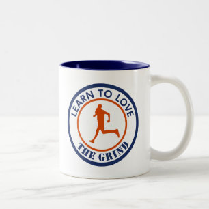 Learn To Love The Grind Running Two-Tone Coffee Mug