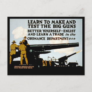 Learn to Make and Test the Big Guns! Postcard