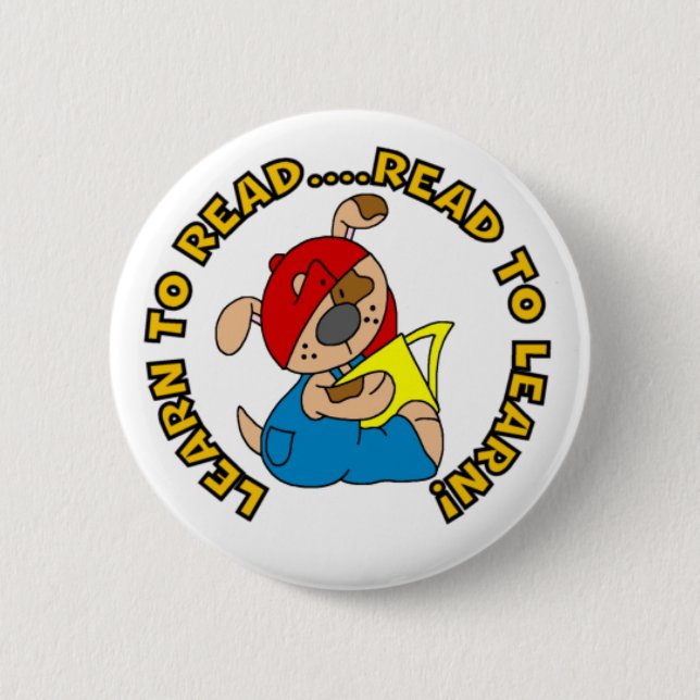 Learn to Read, Read to Learn 2 Inch Round Button (Front)