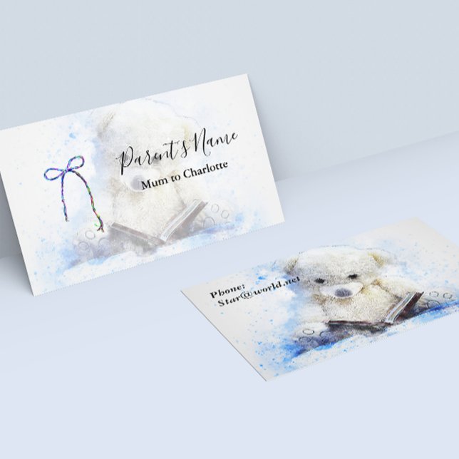 Learn To Read Teddy Bear Business Card (Creator Uploaded)