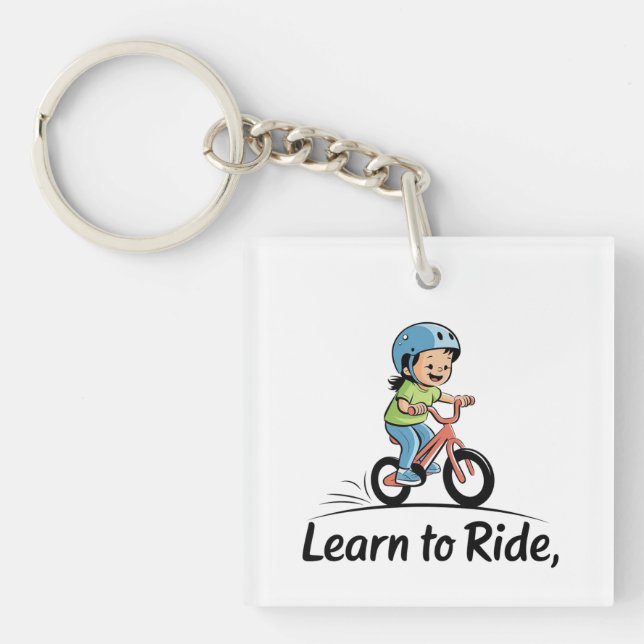 Learn to Ride Keychain (Front)