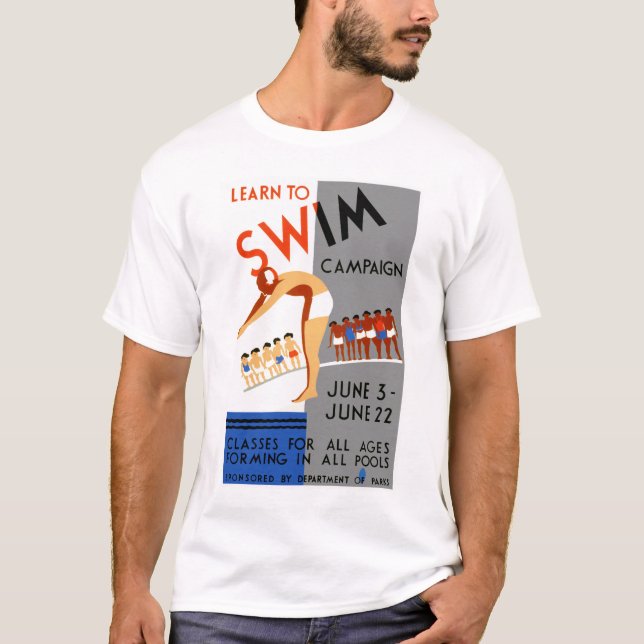 Learn To Swim T-Shirt (Front)