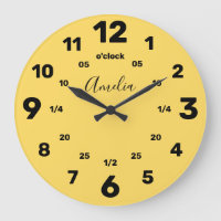 Learn To Tell The Time | Personalized | Name Large