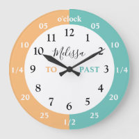 Learn To Tell The Time | Personalized | Name Large