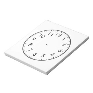 Learn To Tell Time Analogue Watch Clock Kids Notepad