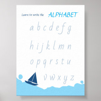 Learn to Write the Alphabet Poster for Kids